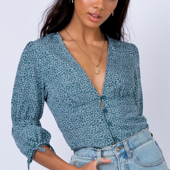 Princess Polly Tops - Princess Polly Mersea Top Teal 2